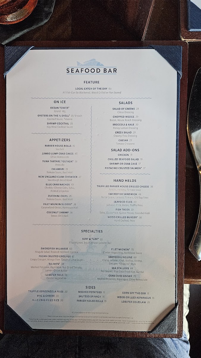 Seafood Bar Menu - Image 3